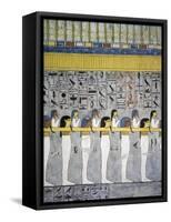 Egypt, Thebes, Luxor, Valley of the Kings, Tomb of Ramses I, Mural Paintings in Burial Chamber-null-Framed Stretched Canvas
