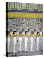 Egypt, Thebes, Luxor, Valley of the Kings, Tomb of Ramses I, Mural Paintings in Burial Chamber-null-Stretched Canvas