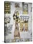 Egypt, Thebes, Luxor, Valley of the Kings, Tomb of Ramses III, Mural Painting of Ritual Offerings-null-Stretched Canvas