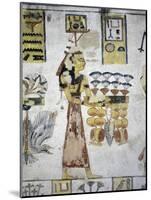 Egypt, Thebes, Luxor, Valley of the Kings, Tomb of Ramses III, Mural Painting of Ritual Offerings-null-Mounted Giclee Print