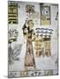 Egypt, Thebes, Luxor, Valley of the Kings, Tomb of Ramses III, Mural Painting of Ritual Offerings-null-Mounted Giclee Print