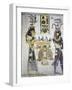 Egypt, Thebes, Luxor, Valley of the Kings, Tomb of Ramses III, Mural Painting of Ritual Offerings-null-Framed Giclee Print