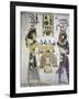 Egypt, Thebes, Luxor, Valley of the Kings, Tomb of Ramses III, Mural Painting of Ritual Offerings-null-Framed Giclee Print