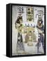 Egypt, Thebes, Luxor, Valley of the Kings, Tomb of Ramses III, Mural Painting of Ritual Offerings-null-Framed Stretched Canvas