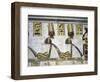 Egypt, Thebes, Luxor, Valley of the Kings, Tomb of Ramses III, Mural Painting of Serpent Kings-null-Framed Premium Giclee Print