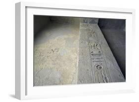 Egypt, Thebes, Luxor, Valley of the Kings, Tomb of Ramses IV, Graffiti on Wall in Corridor One-null-Framed Giclee Print