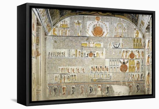 Egypt, Thebes, Luxor, Valley of the Kings, Tomb of Ramses VI, Mural Paintings-null-Framed Stretched Canvas