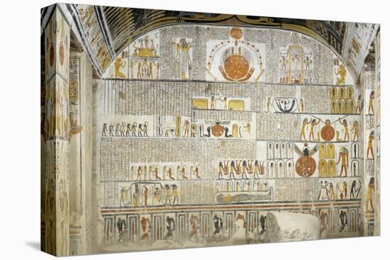 Egypt, Thebes, Luxor, Valley of the Kings, Tomb of Ramses VI, Mural Paintings-null-Stretched Canvas