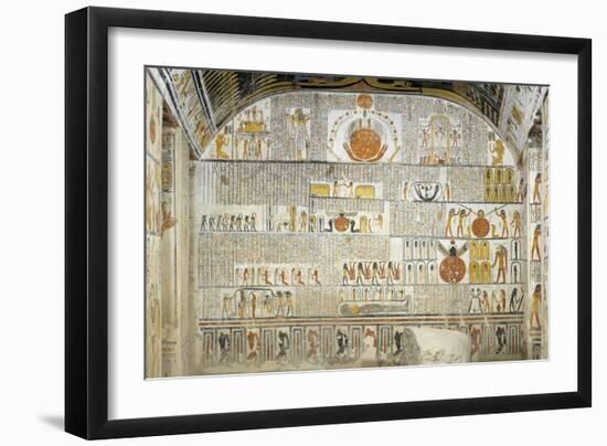 Egypt, Thebes, Luxor, Valley of the Kings, Tomb of Ramses VI, Mural Paintings-null-Framed Giclee Print