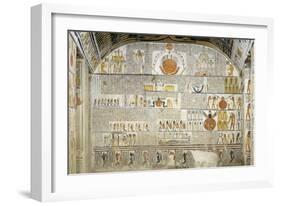 Egypt, Thebes, Luxor, Valley of the Kings, Tomb of Ramses VI, Mural Paintings-null-Framed Giclee Print