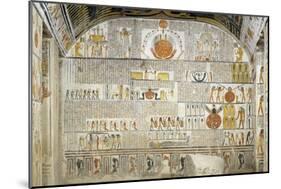 Egypt, Thebes, Luxor, Valley of the Kings, Tomb of Ramses VI, Mural Paintings-null-Mounted Giclee Print