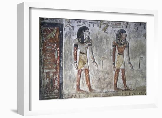 Egypt, Thebes, Luxor, Valley of the Kings, Tomb of Seti I, Mural Painting from Nineteenth Dynasty-null-Framed Giclee Print