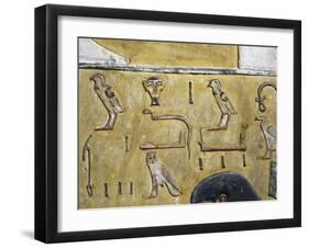 Egypt, Thebes, Luxor, Valley of the Kings, Tomb of Seti I, Mural Painting from Nineteenth Dynasty-null-Framed Giclee Print