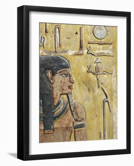 Egypt, Thebes, Luxor, Valley of the Kings, Tomb of Seti I, Mural Painting from Nineteenth Dynasty-null-Framed Giclee Print