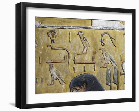 Egypt, Thebes, Luxor, Valley of the Kings, Tomb of Seti I, Mural Painting from Nineteenth Dynasty-null-Framed Giclee Print