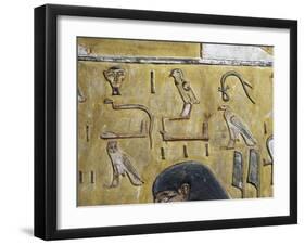 Egypt, Thebes, Luxor, Valley of the Kings, Tomb of Seti I, Mural Painting from Nineteenth Dynasty-null-Framed Giclee Print