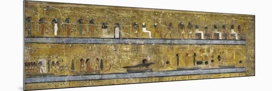 Egypt, Thebes, Luxor, Valley of the Kings, Tomb of Seti I, Mural Painting of Illustrated Amduat-null-Mounted Giclee Print