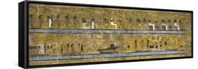 Egypt, Thebes, Luxor, Valley of the Kings, Tomb of Seti I, Mural Painting of Illustrated Amduat-null-Framed Stretched Canvas