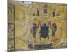 Egypt, Thebes, Luxor, Valley of the Kings, Tomb of Seti I, Mural Painting of Scarab Beetle-null-Mounted Giclee Print