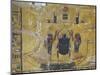 Egypt, Thebes, Luxor, Valley of the Kings, Tomb of Seti I, Mural Painting of Scarab Beetle-null-Mounted Giclee Print