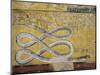 Egypt, Thebes, Luxor, Valley of the Kings, Tomb of Seti I, Mural Painting with Snake Motif-null-Mounted Premium Giclee Print