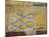 Egypt, Thebes, Luxor, Valley of the Kings, Tomb of Seti I, Mural Painting with Snake Motif-null-Mounted Giclee Print