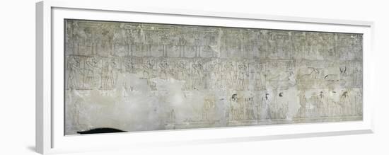 Egypt, Thebes, Luxor, Valley of the Kings, Tomb of Seti I, Unfinished Mural Painting on Wall-null-Framed Premium Giclee Print