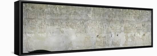 Egypt, Thebes, Luxor, Valley of the Kings, Tomb of Seti I, Unfinished Mural Painting on Wall-null-Framed Stretched Canvas