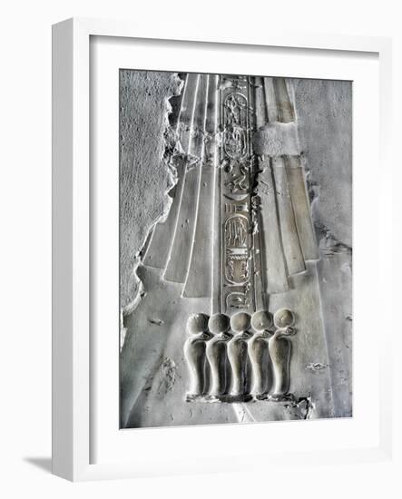 Egypt, Thebes, Luxor, Valley of the Kings, Tomb of Seti II, Entrance Relief from Nineteenth Dynasty-null-Framed Giclee Print