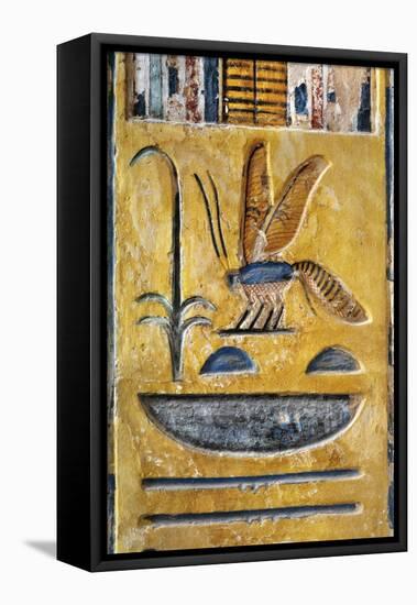 Egypt, Thebes, Luxor, Valley of the Kings, Tomb of Siptah, Close-Up of Mural Painting-null-Framed Stretched Canvas