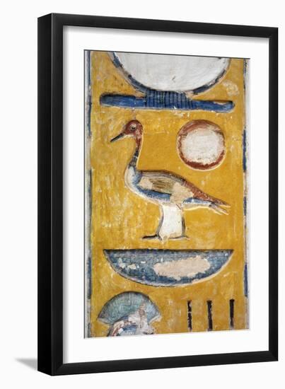Egypt, Thebes, Luxor, Valley of the Kings, Tomb of Siptah, Close-Up of Mural Painting-null-Framed Giclee Print