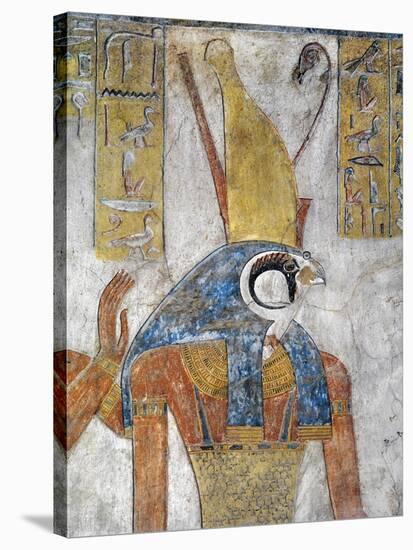 Egypt, Thebes, Luxor, Valley of the Kings, Tomb of Tausert, Mural Painting of Horus-null-Stretched Canvas