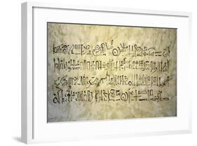 Egypt, Thebes, Luxor, Valley of the Kings, Tomb of Thutmose IV, Inscription on Wall-null-Framed Giclee Print