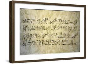 Egypt, Thebes, Luxor, Valley of the Kings, Tomb of Thutmose IV, Inscription on Wall-null-Framed Giclee Print