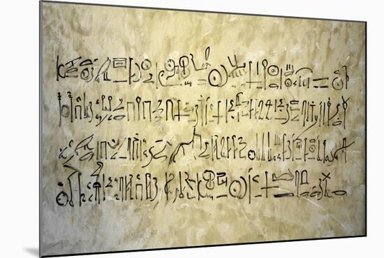 Egypt, Thebes, Luxor, Valley of the Kings, Tomb of Thutmose IV, Inscription on Wall-null-Mounted Giclee Print