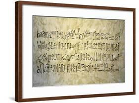 Egypt, Thebes, Luxor, Valley of the Kings, Tomb of Thutmose IV, Inscription on Wall-null-Framed Giclee Print