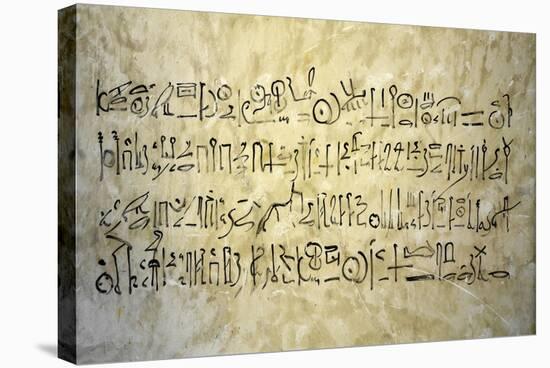 Egypt, Thebes, Luxor, Valley of the Kings, Tomb of Thutmose IV, Inscription on Wall-null-Stretched Canvas