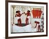 Egypt, Thebes, Sheikh Abd El-Qurnas from Nakht's Tomb, Detail, Grape Picking-null-Framed Giclee Print