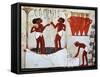 Egypt, Thebes, Sheikh Abd El-Qurnas from Nakht's Tomb, Detail, Grape Picking-null-Framed Stretched Canvas