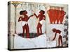 Egypt, Thebes, Sheikh Abd El-Qurnas from Nakht's Tomb, Detail, Grape Picking-null-Stretched Canvas