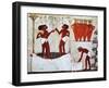 Egypt, Thebes, Sheikh Abd El-Qurnas from Nakht's Tomb, Detail, Grape Picking-null-Framed Giclee Print