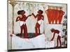 Egypt, Thebes, Sheikh Abd El-Qurnas from Nakht's Tomb, Detail, Grape Picking-null-Mounted Giclee Print