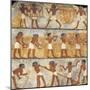 Egypt, Thebes, Tomb of Unsu, Scene of Sowing and Harvesting-null-Mounted Giclee Print