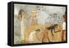 Egypt, Thebes, Tomb of Unsu, Woman Bringing Food to Workers in Fields-null-Framed Stretched Canvas