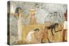 Egypt, Thebes, Tomb of Unsu, Woman Bringing Food to Workers in Fields-null-Stretched Canvas