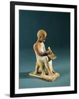 Egypt, Thebes, Writing Man, Circa 520-480 B.C., Terracotta-null-Framed Premium Giclee Print