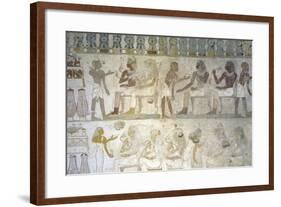 Egypt, Tomb of Army Commander Amenemheb Meh, Mural Painting Depicting Votive Offerings-null-Framed Giclee Print