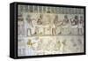 Egypt, Tomb of Army Commander Amenemheb Meh, Mural Painting Depicting Votive Offerings-null-Framed Stretched Canvas