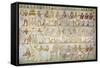 Egypt, Tomb of Army Commander Amenemheb Meh, Mural Painting Depicting Votive Offerings-null-Framed Stretched Canvas