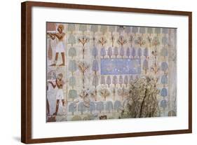 Egypt, Tomb of Army Commander Amenemheb Meh, Mural Painting Representing Garden-null-Framed Giclee Print